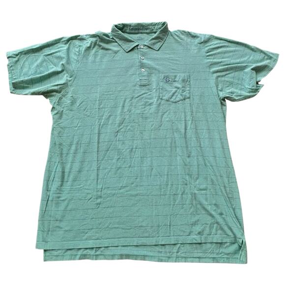 B. Draddy Mint Green Heathered Thin Purple Stripe Polo Shirt Size XXL - Picture 1 of 9